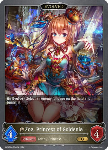 Zoe, Princess of Goldenia (Evolved) (GFB01c-034EN) [Gloryfinder Bundle 01: Guide to Glory]