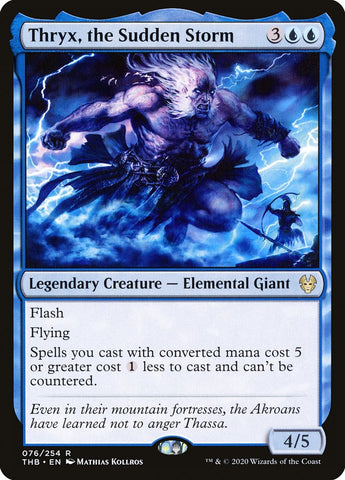 Thryx, the Sudden Storm 2x FOIL THB MTG Theros Beyond Death Rare MINT blue Thryx, the Sudden Storm 2x FOIL THB MTG Theros Beyond Death Rare MINT blue