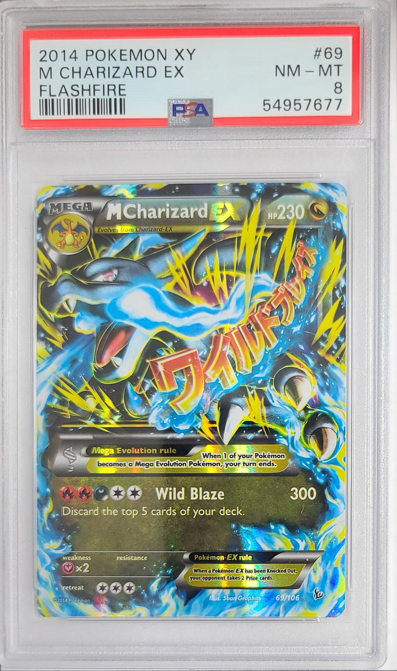 M CHARIZARD EX  - 69/106  - PSA 8 - XY FLASHFIRE