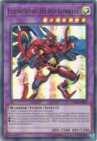 Elemental Hero Sunrise [LED6-EN012] Ultra Rare