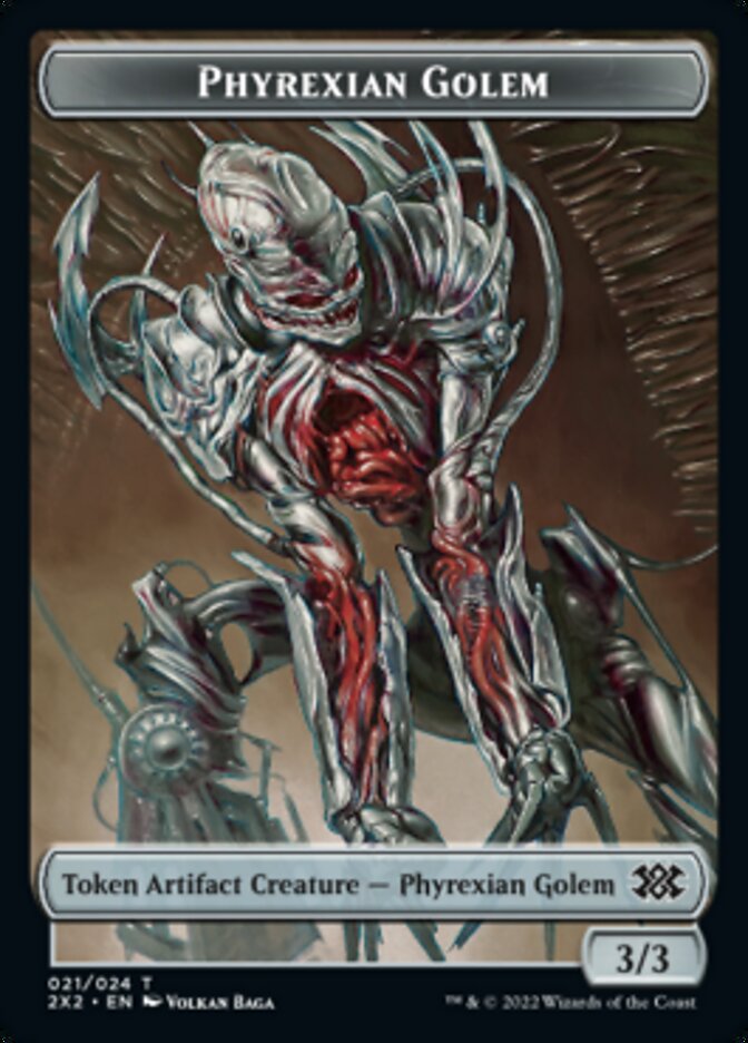 Phyrexian Golem Token [Double Masters 2022 Tokens]