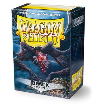 Dragon Shield: Standard 100ct Sleeves - Black (Matte)