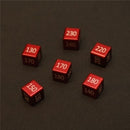 CNC MACHINED ALUMINUM "BIG" DAMAGE COUNTERS (6 PCS) ANODIZED